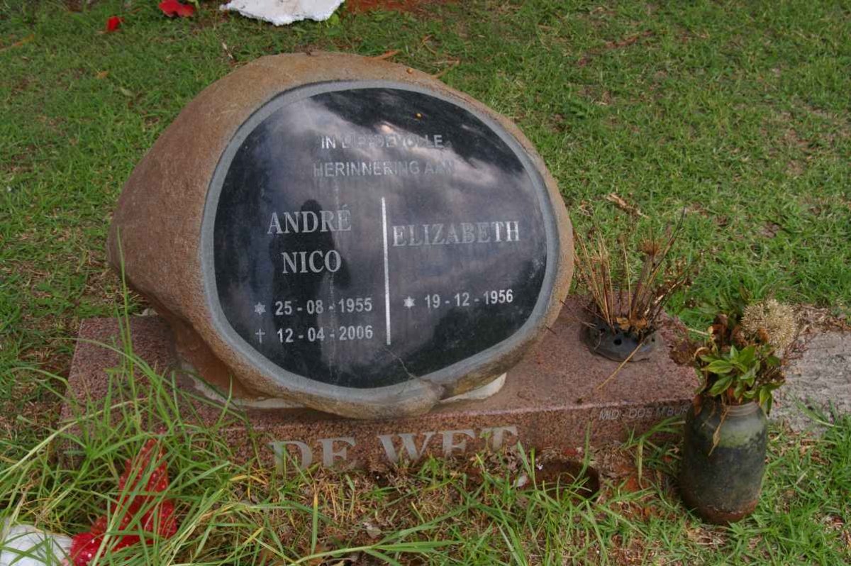 WET André Nico, de 1955-2006 &amp; Elizabeth 1956-