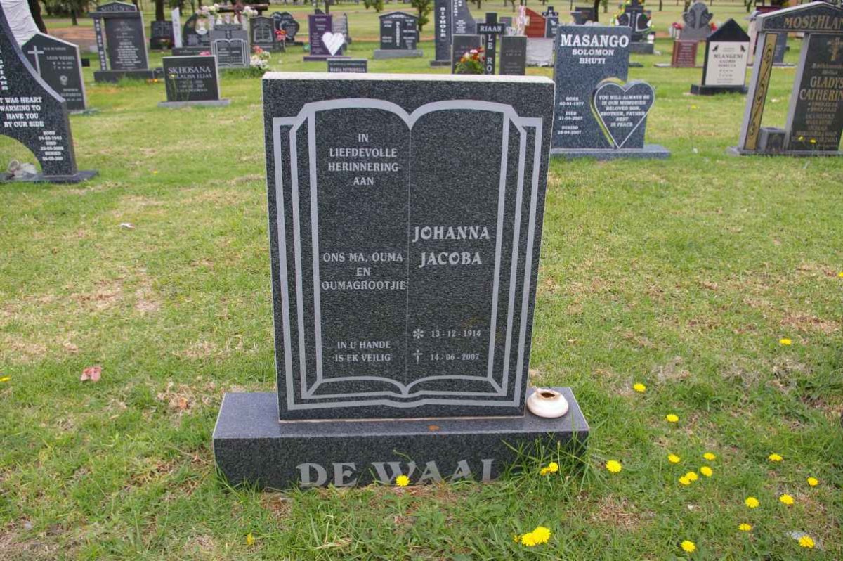 WAAL Johanna Jacoba, de 1914-2007