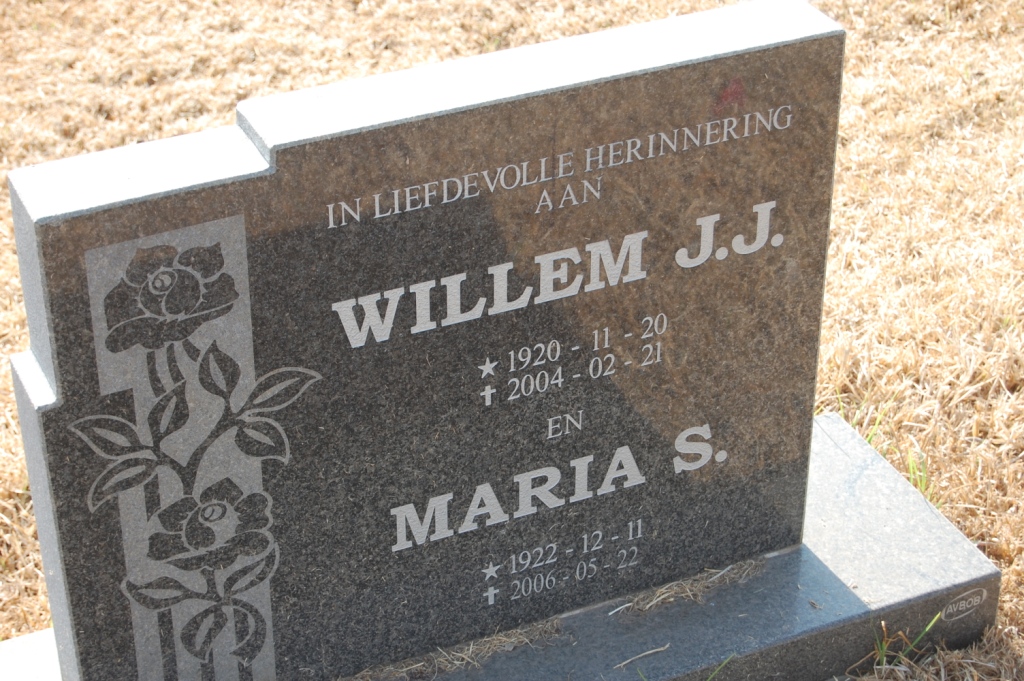 WILLEM J.J. 1920-2004 &amp; Maria S. 1922-2006