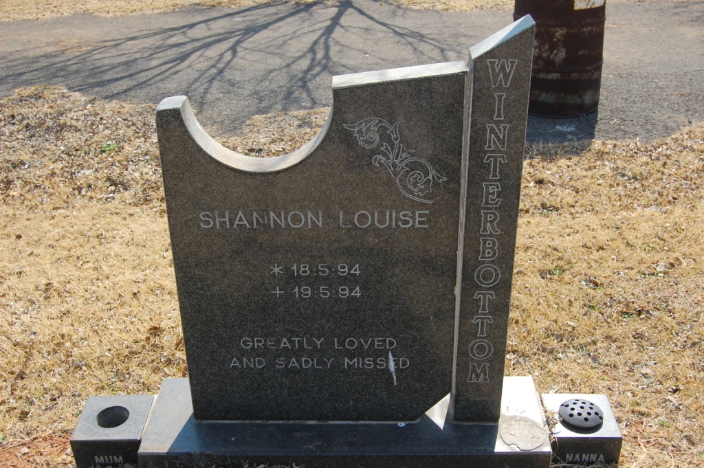 WINTERBOTTOM Shannon Louise 1994-1994