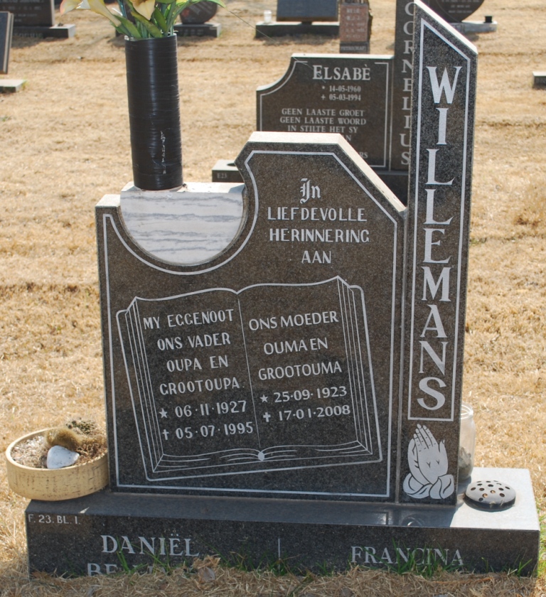 WILLEMANS Daniel 1927-1995 &amp; Francina 1923-2008