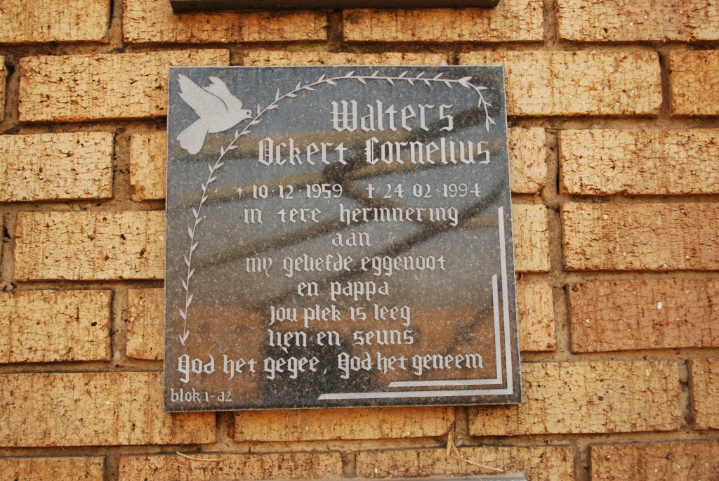 WALTERS Ockert Cornelius 1959-1994
