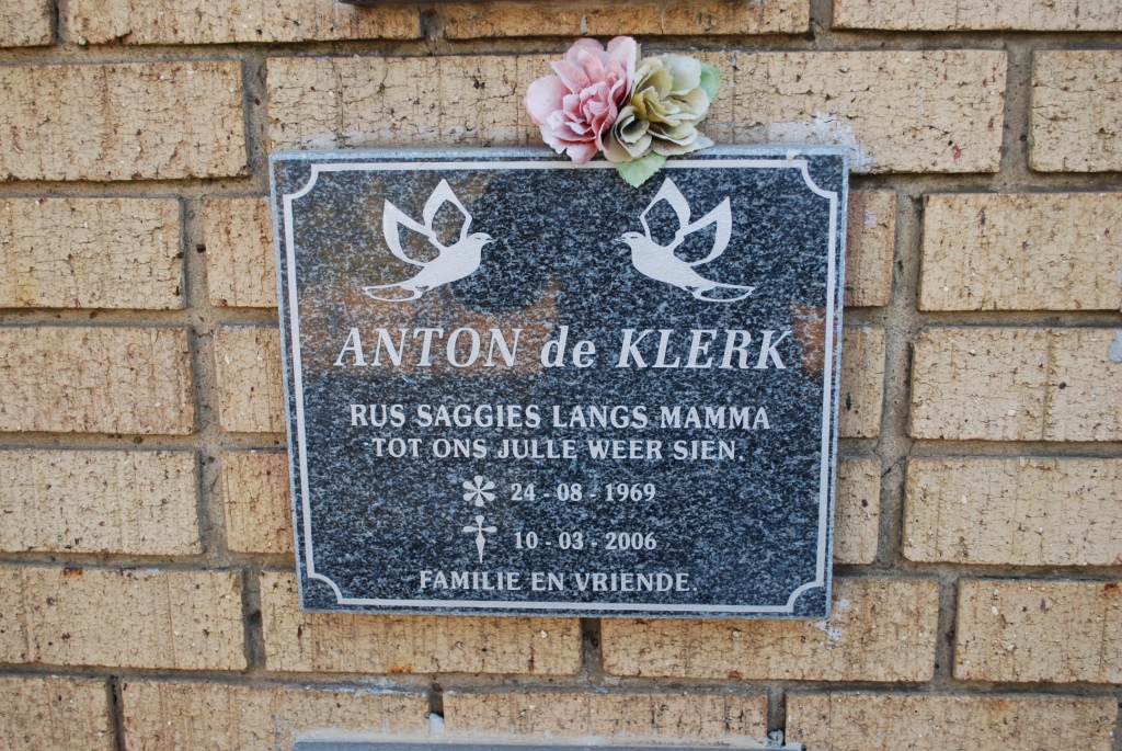 KLERK Anton, de 1969-2006