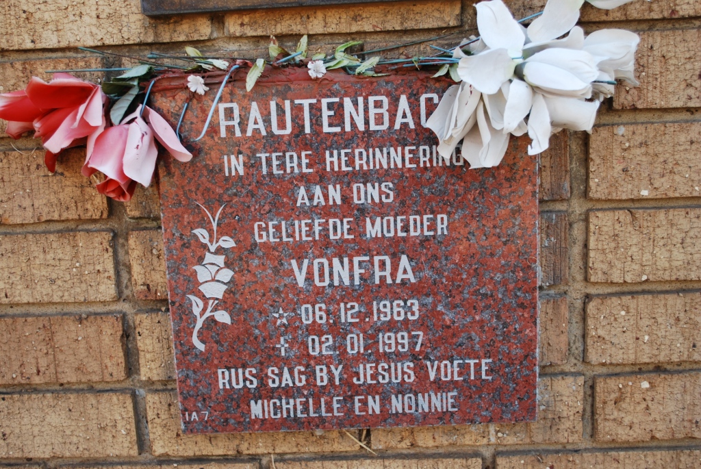 RAUTENBACH Vonfra 1963-1997