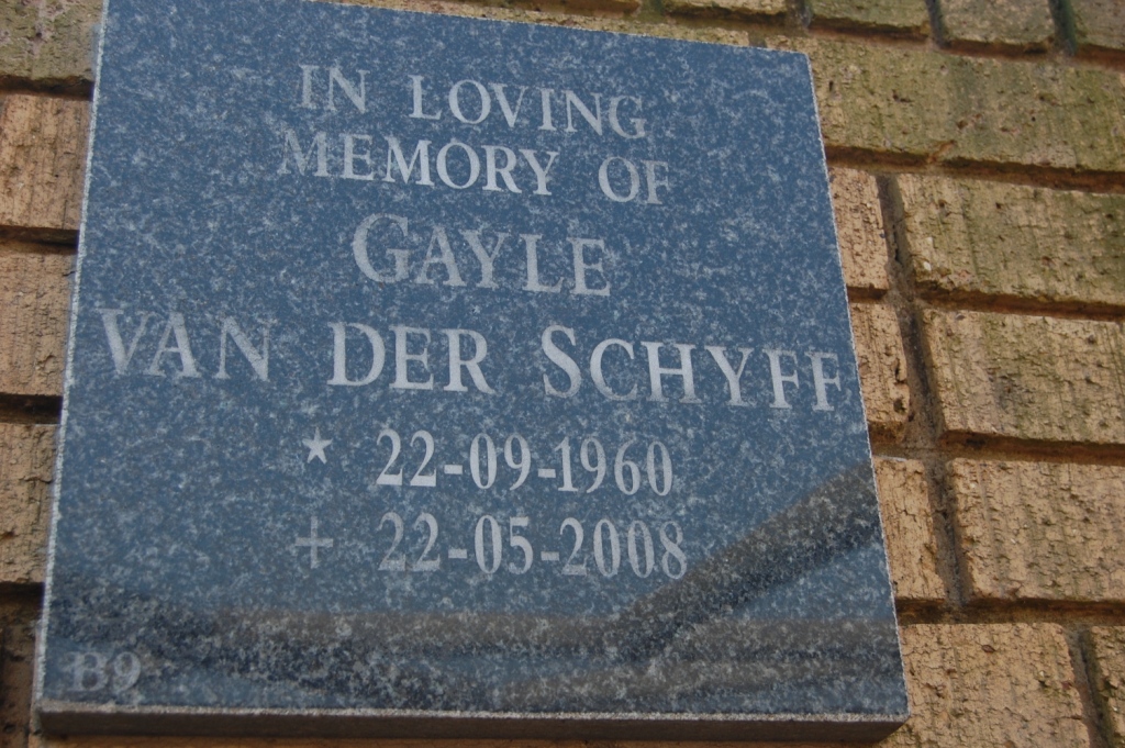 SCHYFF Gayle, van der 1960-2008