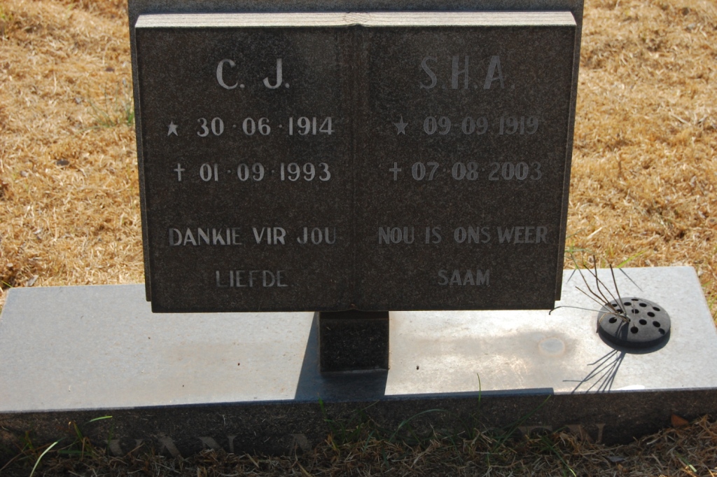 ? M???ESEN C.J., van1914-1993 &amp; S.H.A. 1919-2003