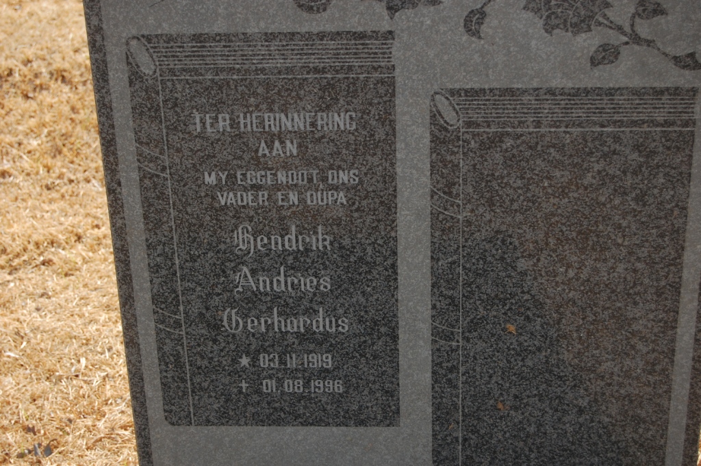 ? Hendrik Andries Gerhardus 1919-1996