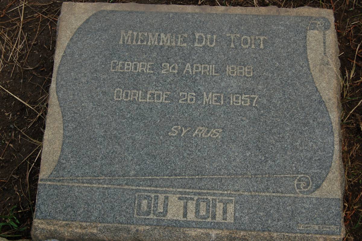 TOIT Miemmie, du 1886-1957