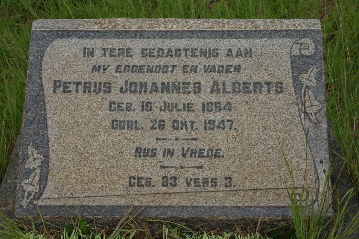 ALBERTS Petrus Johannes 1864-1947