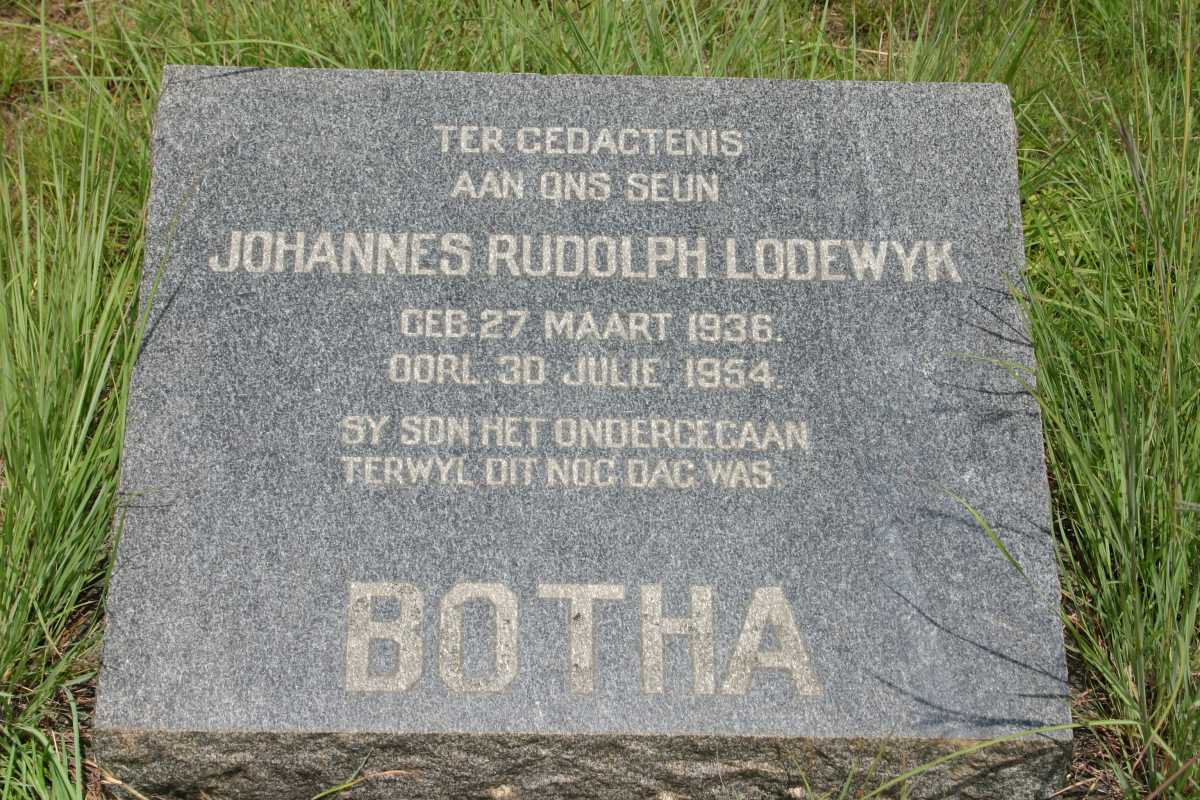 BOTHA Johannes Rudolph Lodewyk 1936-1954