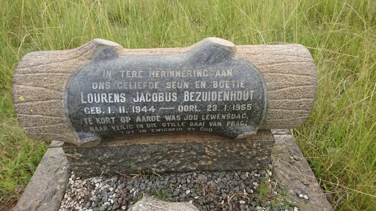 BEZUIDENHOUT Lourens Jacobus 1944-1965