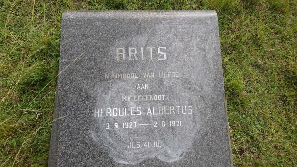 BRITS Hercules Albertus 1927-1971