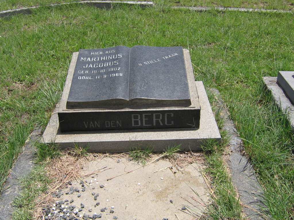 BERG Marthinus Jacobus, van den 1902-1969