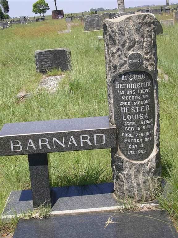 BARNARD Hester Louisa nee STOOP 1901-1982
