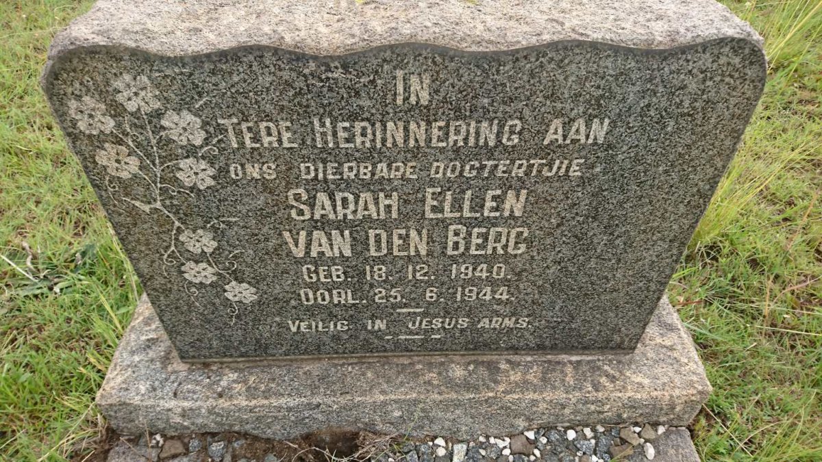 BERG Sarah Ellen, van den 1940-1944