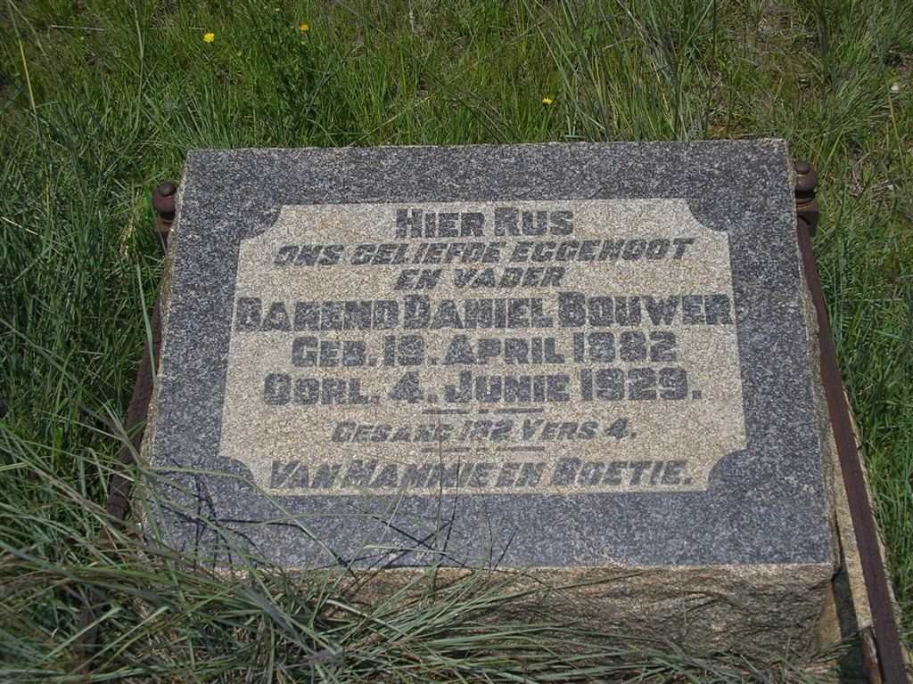 BOUWER Barend Daniel 1882-1929