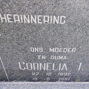 BRITS Cornelia I. 1892-1981