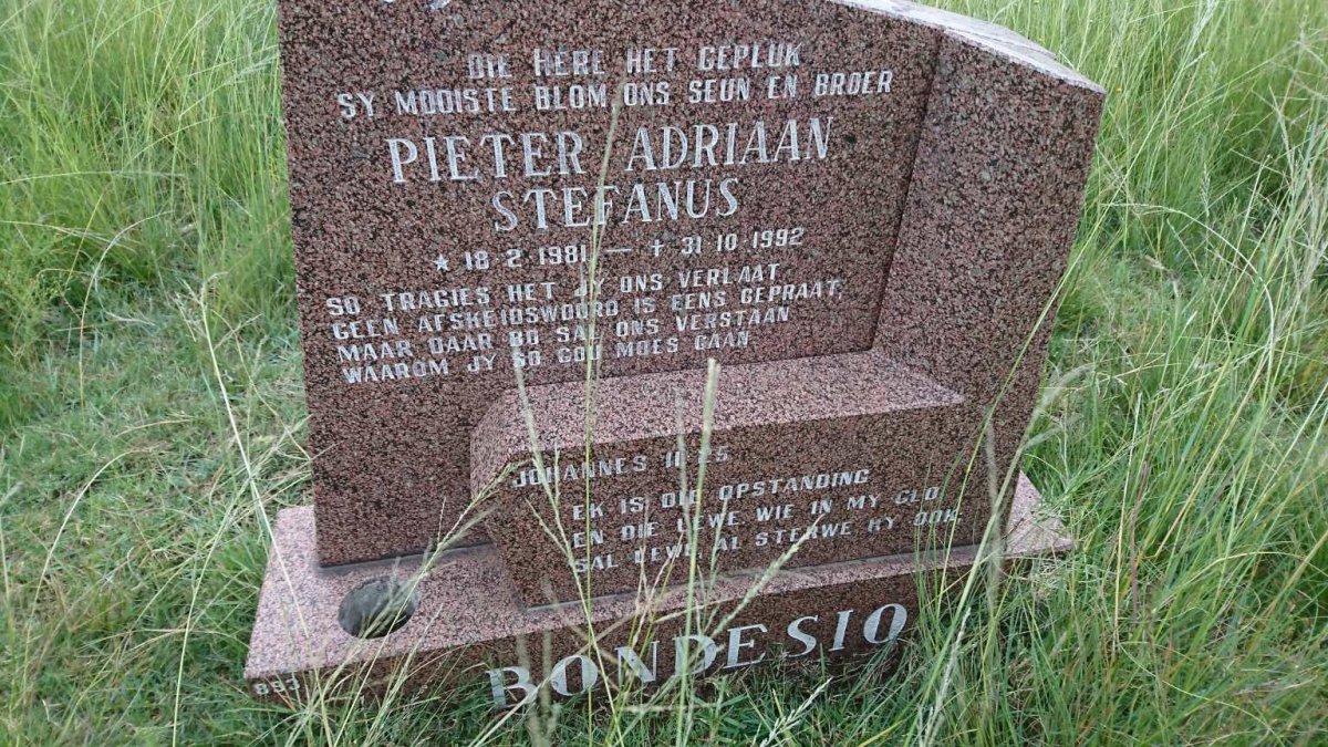BONDESIO Pieter Adriaan Stefanus 1981-1992