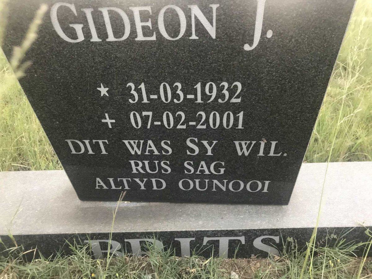 BRITS Gideon J. 1932-2001