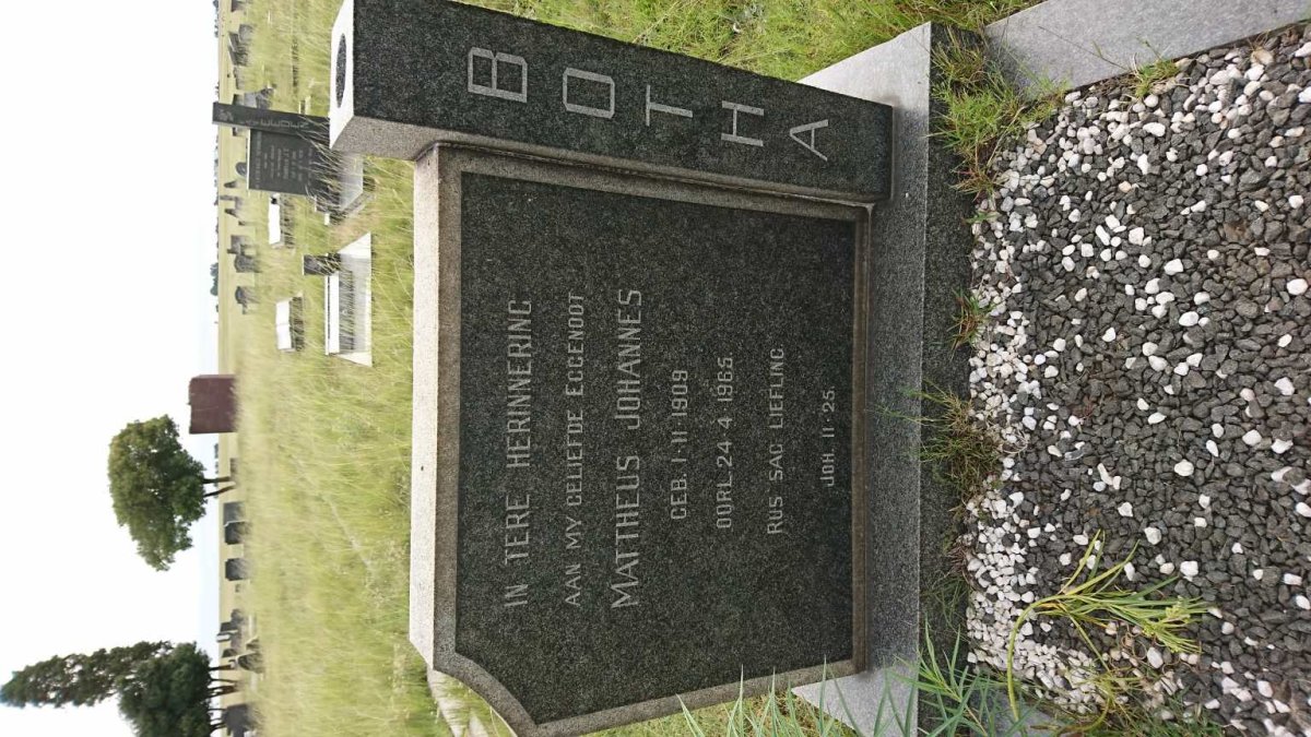 BOTHA Mattheus Johannes 1909-1965