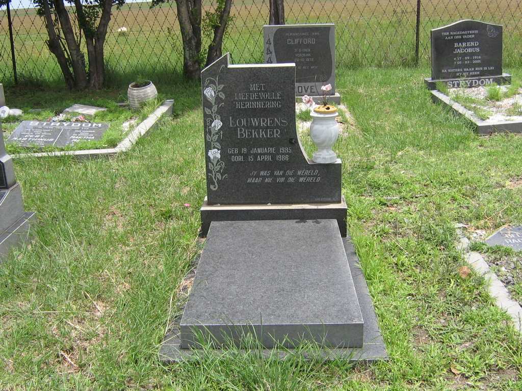 BEKKER Lourens 1985-1986