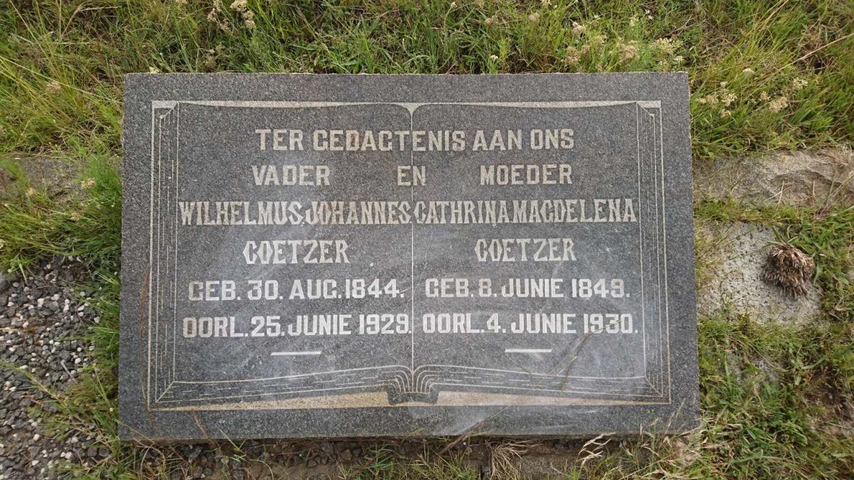 COETZER Wilhelmus Johannes 1844-1929 &amp; Cathrina Magdelena 1849-1930