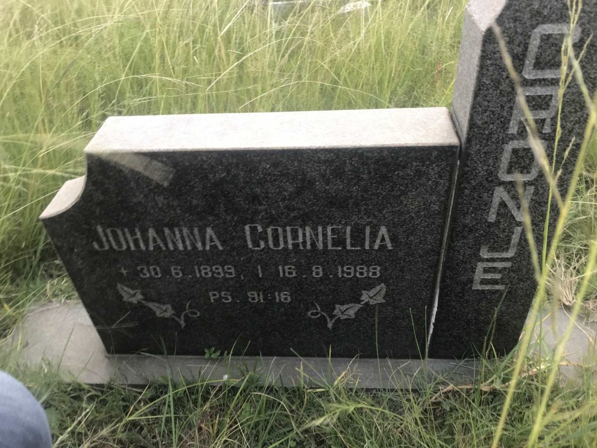 CRONJE Johanna Cornelia 1899-1988