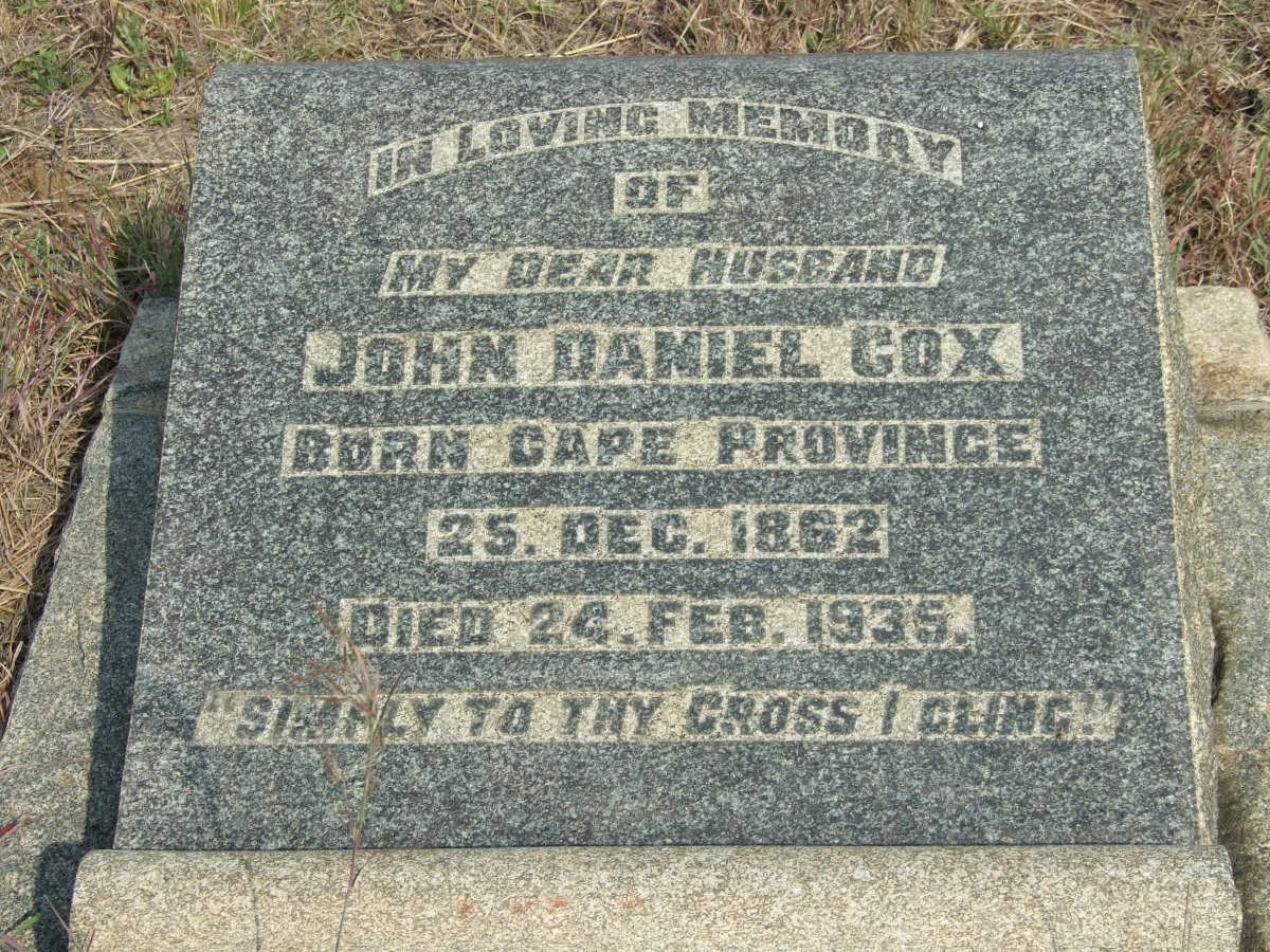 COX John Daniel 1862-1935