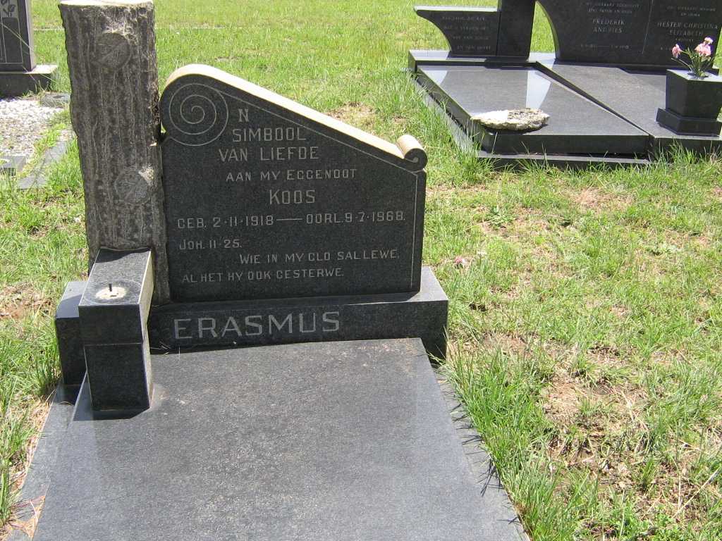 ERASMUS Koos 1918-1968