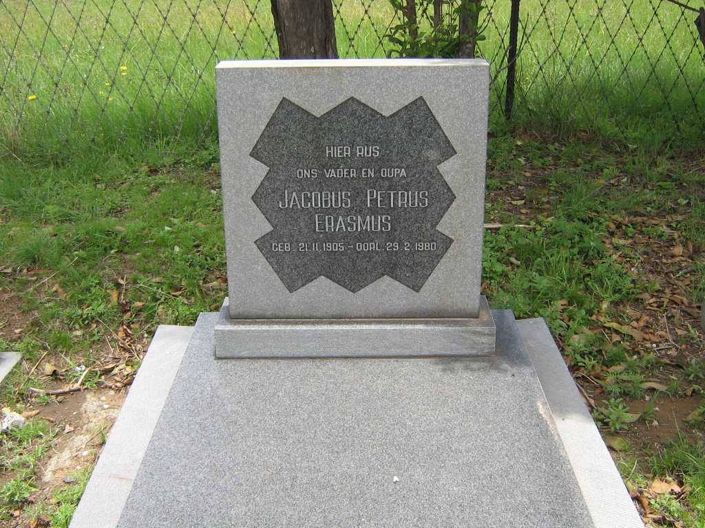 ERASMUS Jacobus Petrus 1905-1980