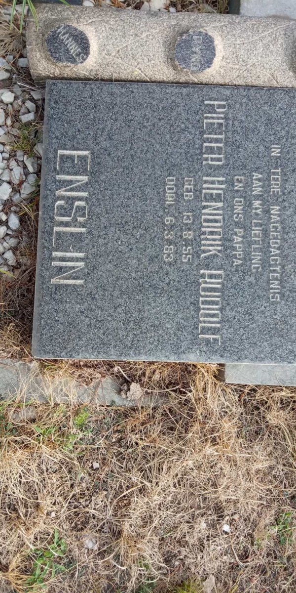 ENSLIN Pieter Hendrik Rudolf 1955-1983