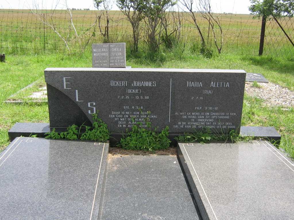 ELS Ockert Johannes 1915-1988 &amp; Maria Aletta 1916-