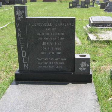 EEDEN Josia F.J., van 1890-1967
