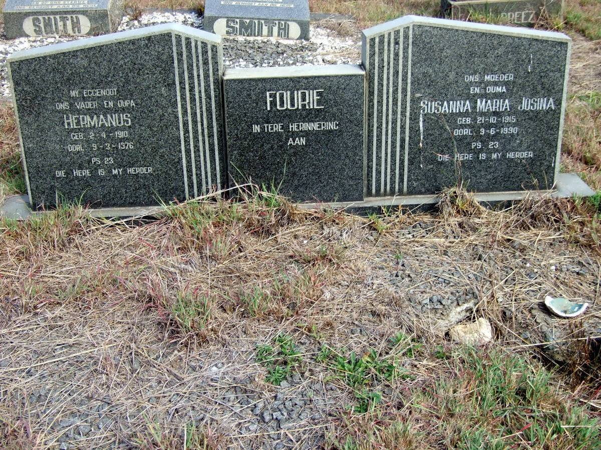 FOURIE Hermanus 1910-1976 &amp; Susanna Maria Josina 1915-1990