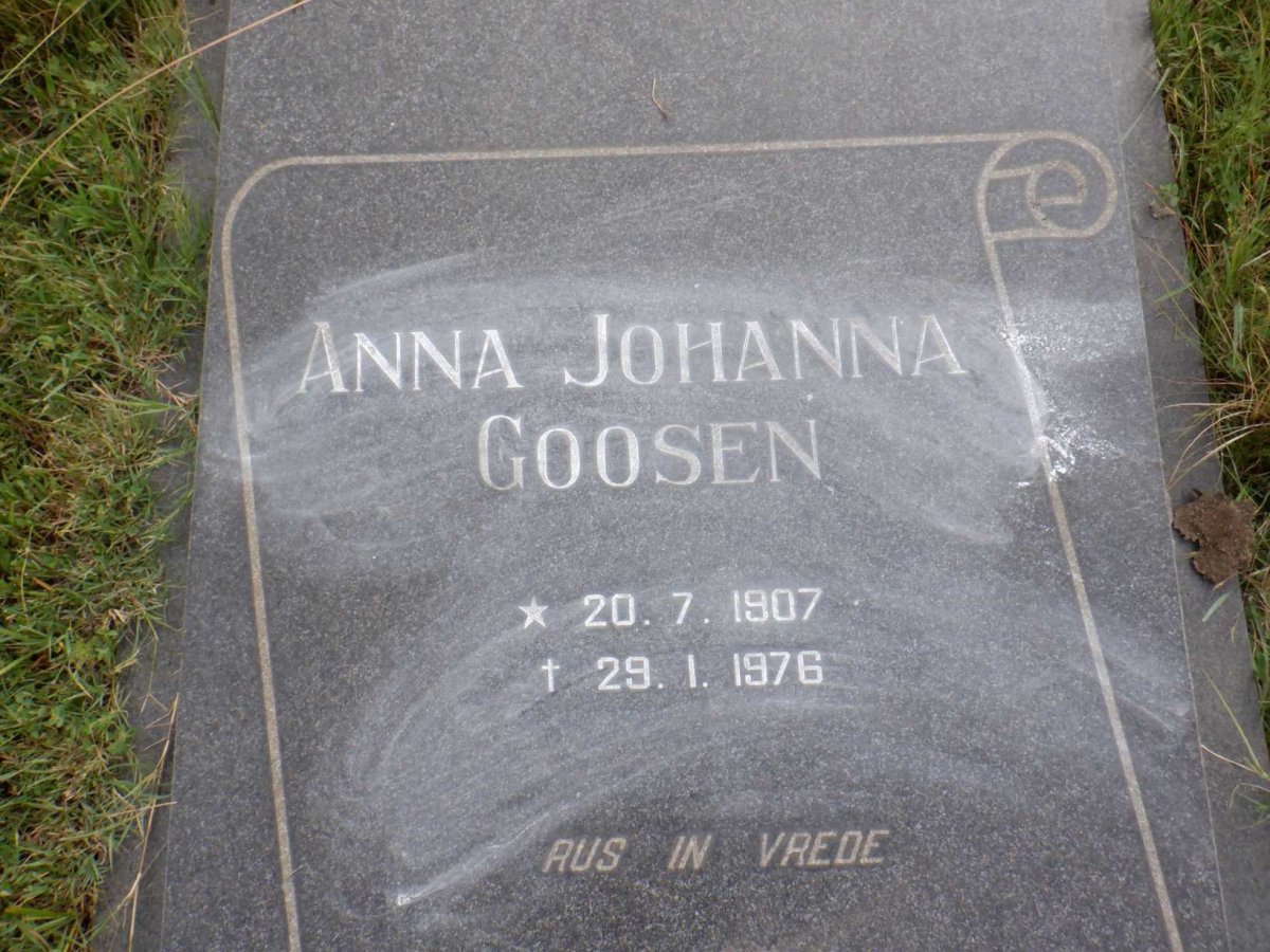 GOOSEN Anna Johanna 1907-1976