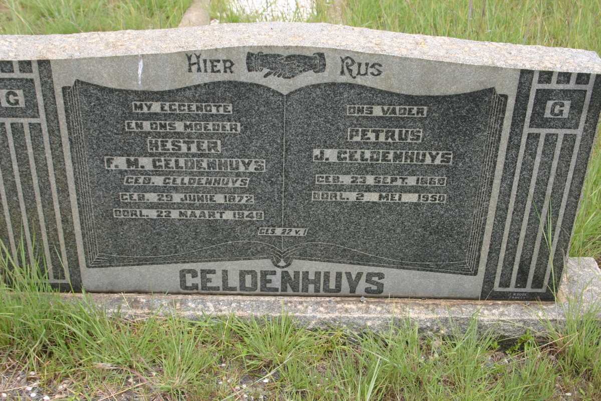 GELDENHUYS Petrus J. 1868-1950 &amp; Hester F.M. GELDENHUYS 1872-1948
