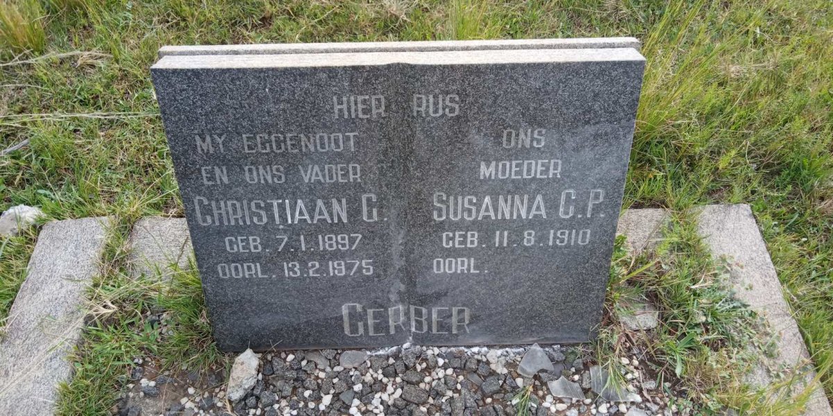 GERBER Christiaan C. 1897-1975 &amp; Susanna C.P. 1910-