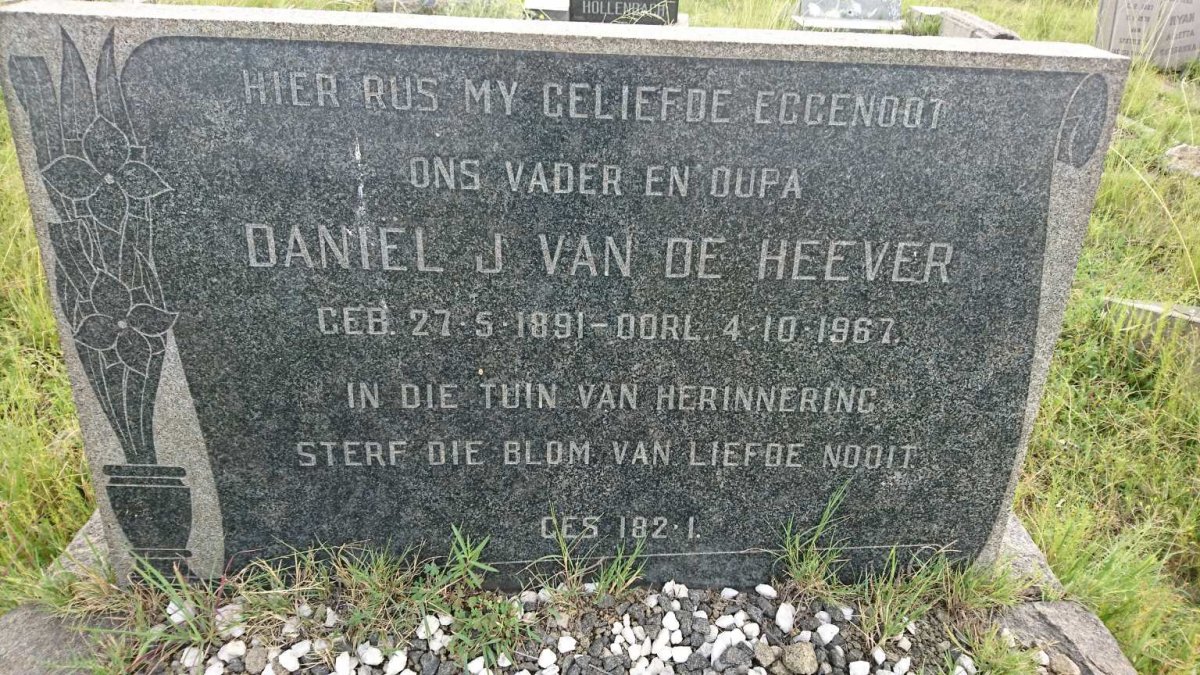 HEEVER Daniel J., van de 1891-1967