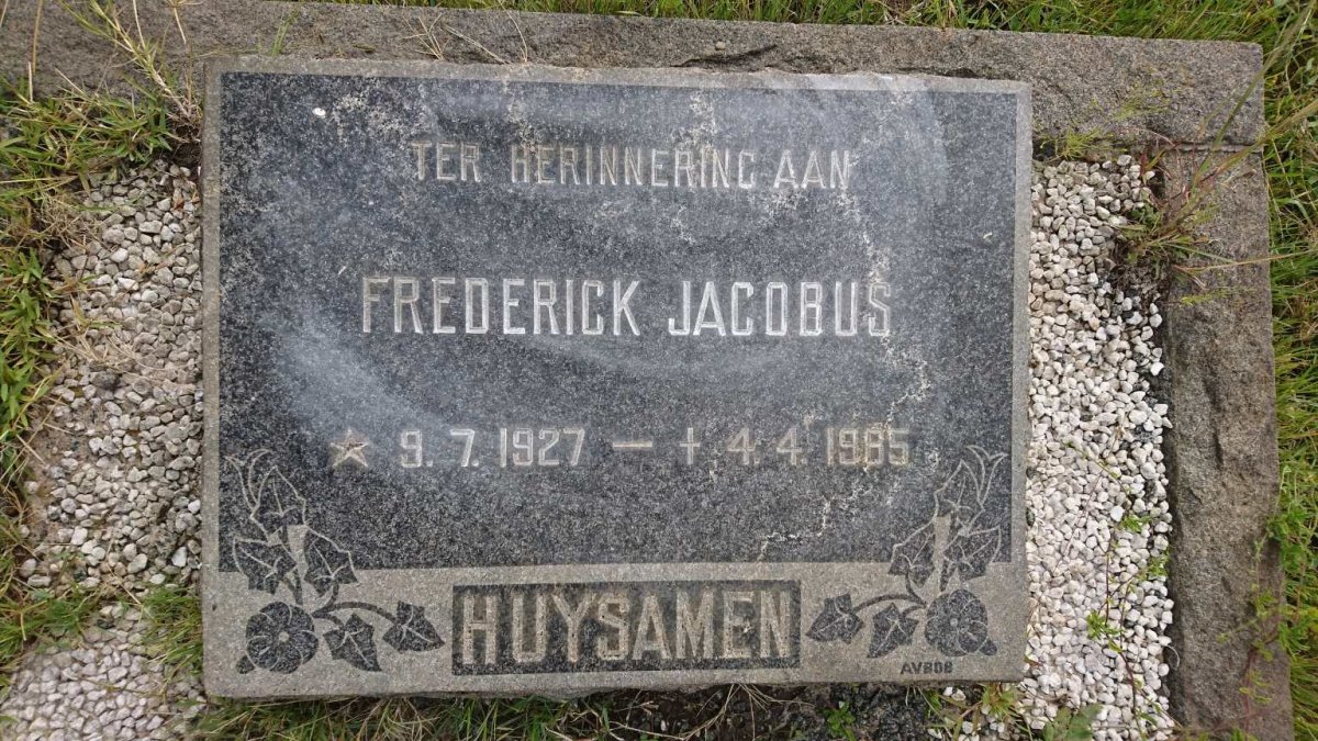 HUYSAMEN Frederick Jacobus 1927-1985
