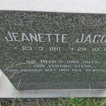 HUYSSTEEN Jeanette Jacoba, van 1911-1991