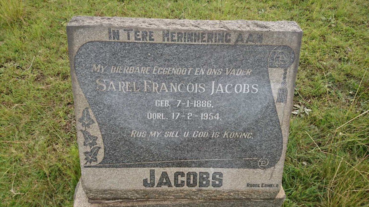 JACOBS Sarel Francois 1886-1954
