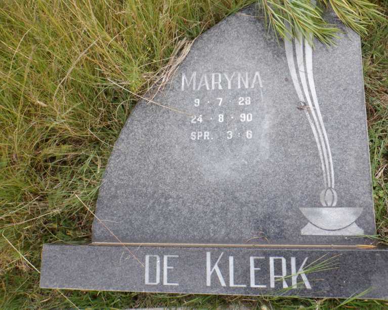 KLERK Maryna, de 1928-1990