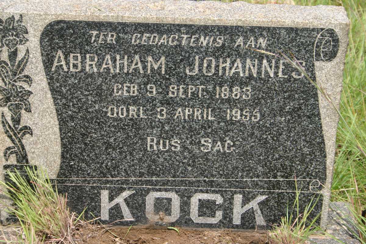 KOCK Abraham Johannes 1883-1955