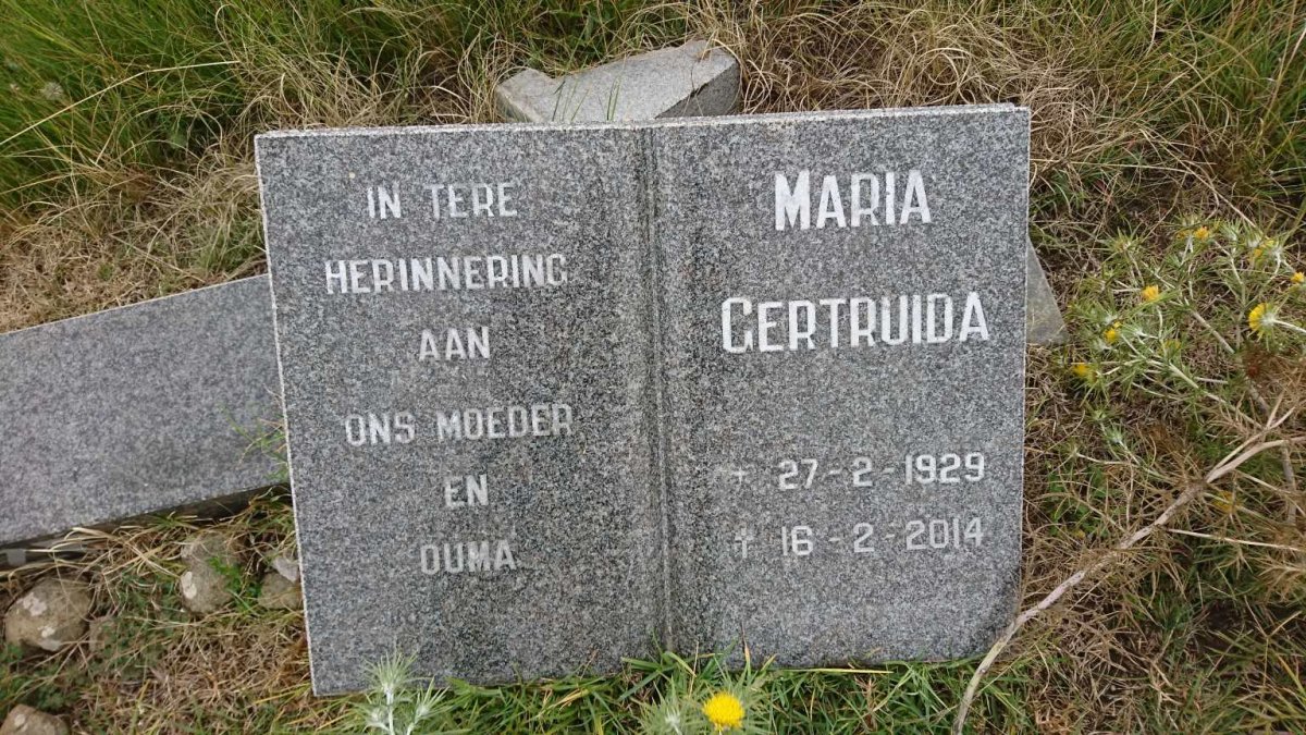 KOTZE Maria Gertruida 1929-2014