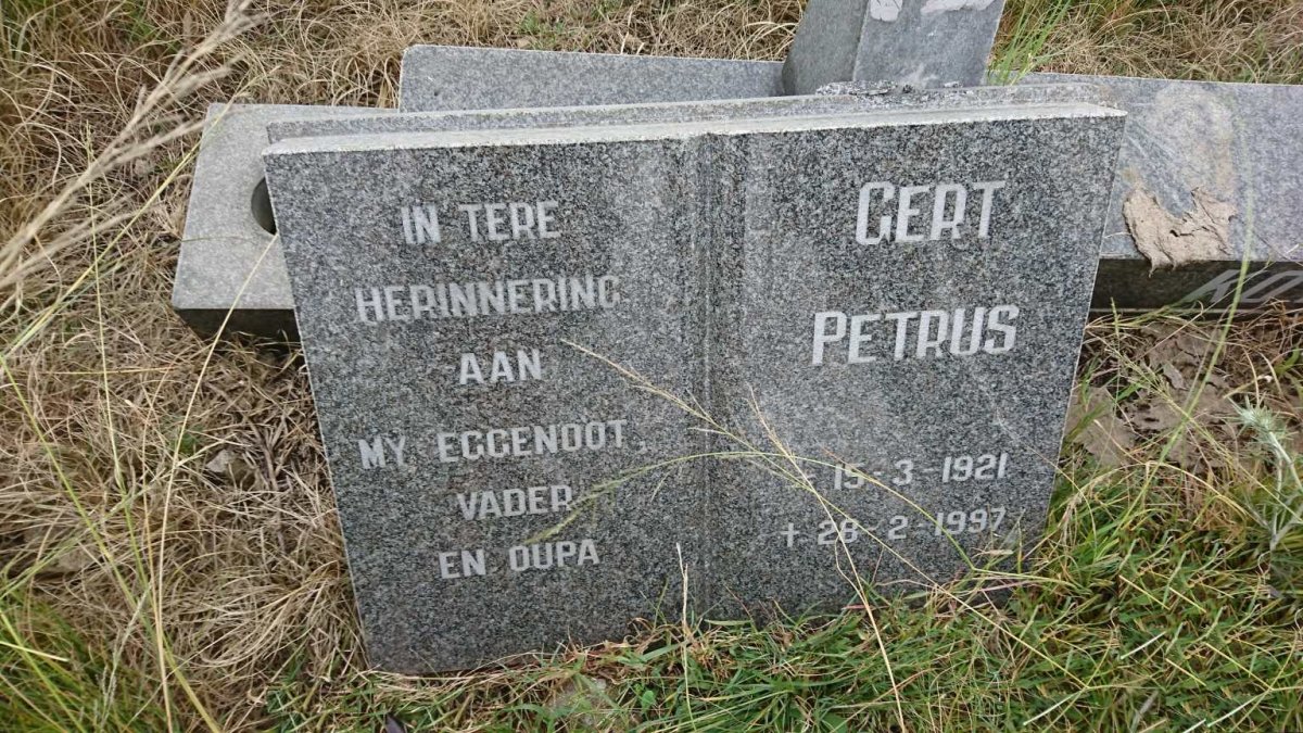 KOTZE Gert Petrus 1921-1997