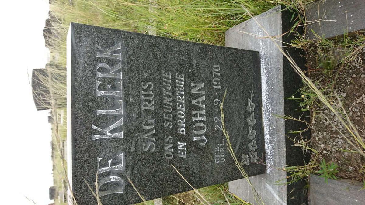 KLERK Johan, de 1970-1970