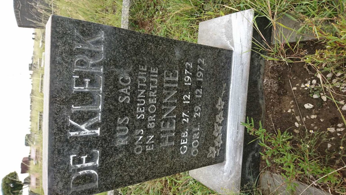 KLERK Hennie, de 1972-1972