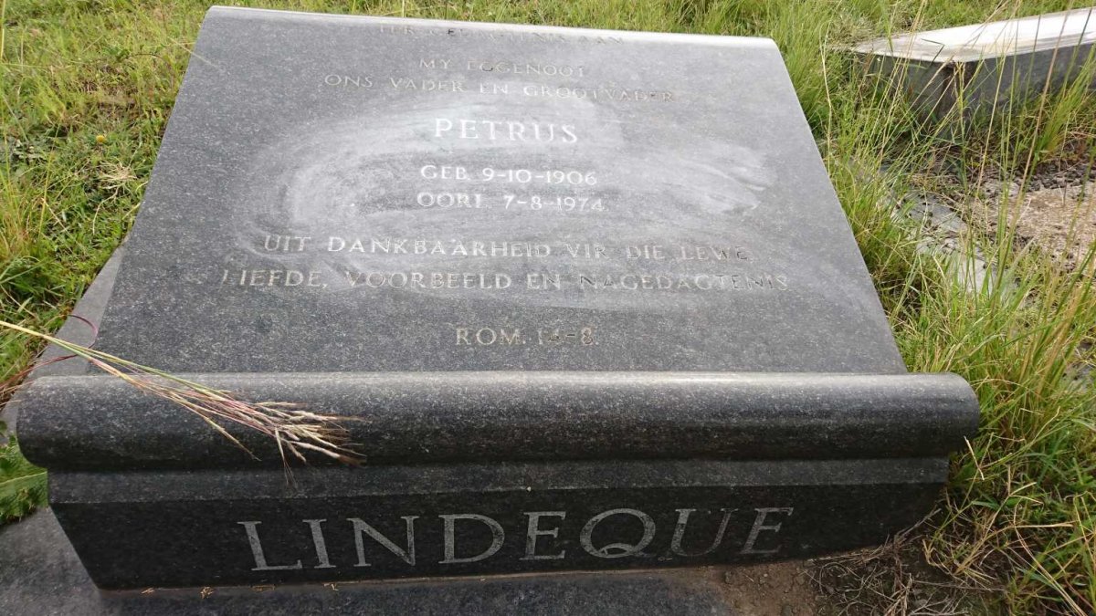 LINDEQUE Petrus 1906-1974