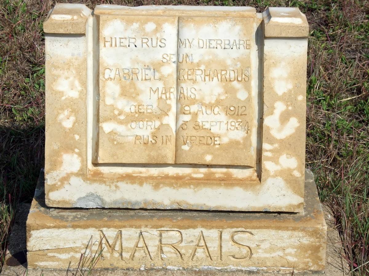 MARAIS Gabriel Gerhardus 1912-1934