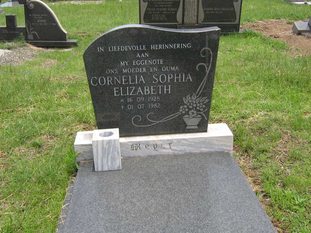 MEYER Cornelia Sophia Elizabeth 1928-1982